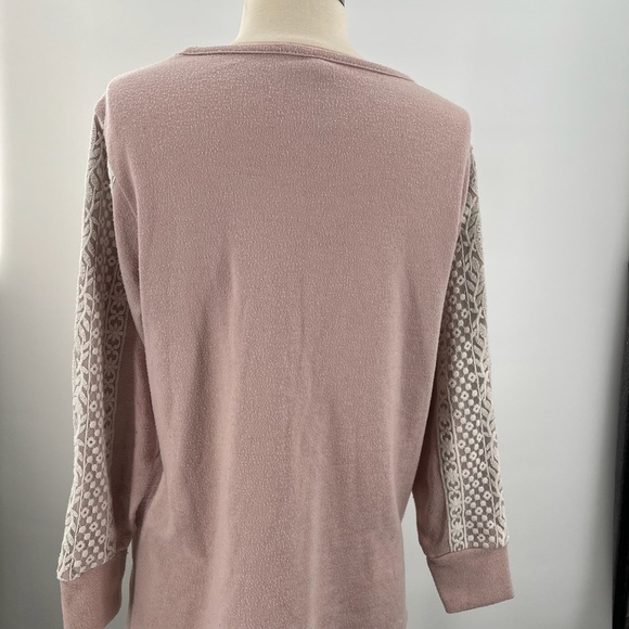 FN by Floral Nikrooz Plush Pink Pajama Top Ladies Medium - Picture 3 of 6